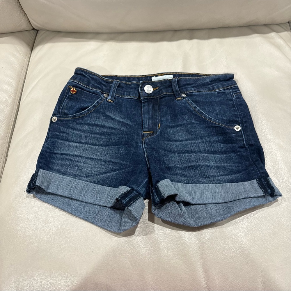 Hudson Jeans Blue Cuffed Denim Shorts Girls Size 12